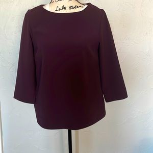 Eggplant 3/4 sleeve blouse